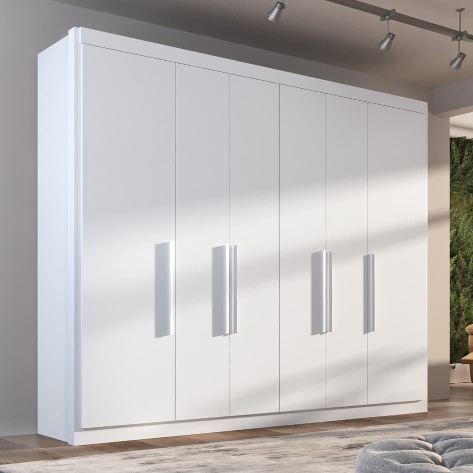 Guarda Roupa Casal Tonielque Valencia 6 Portas 6 Gavetas