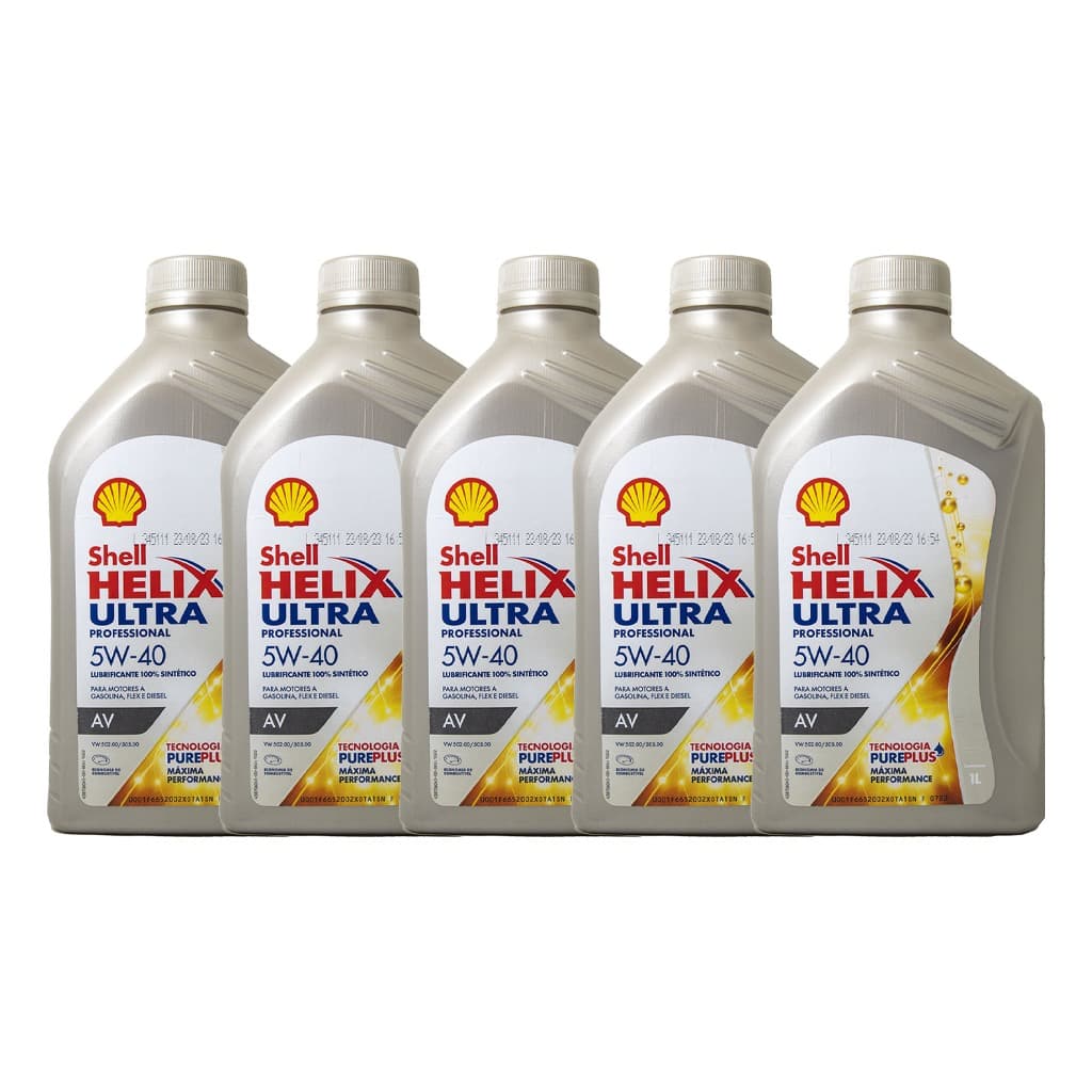 Kit 5 Shell 5w40 Ultra Professional Sintético VW502.00 / 505.00