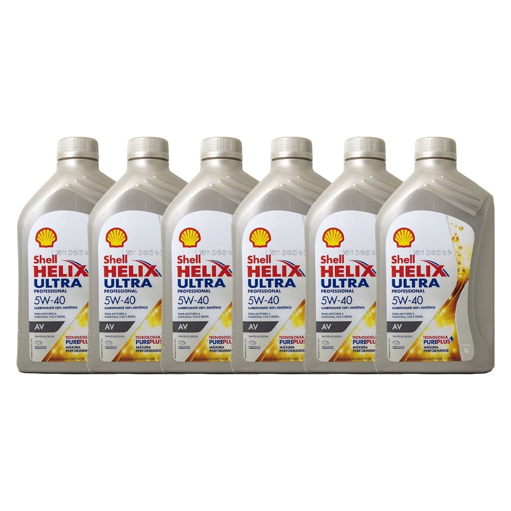 Kit 6 Shell 5w40 Ultra Professional Sintético VW502.00 / 505.00