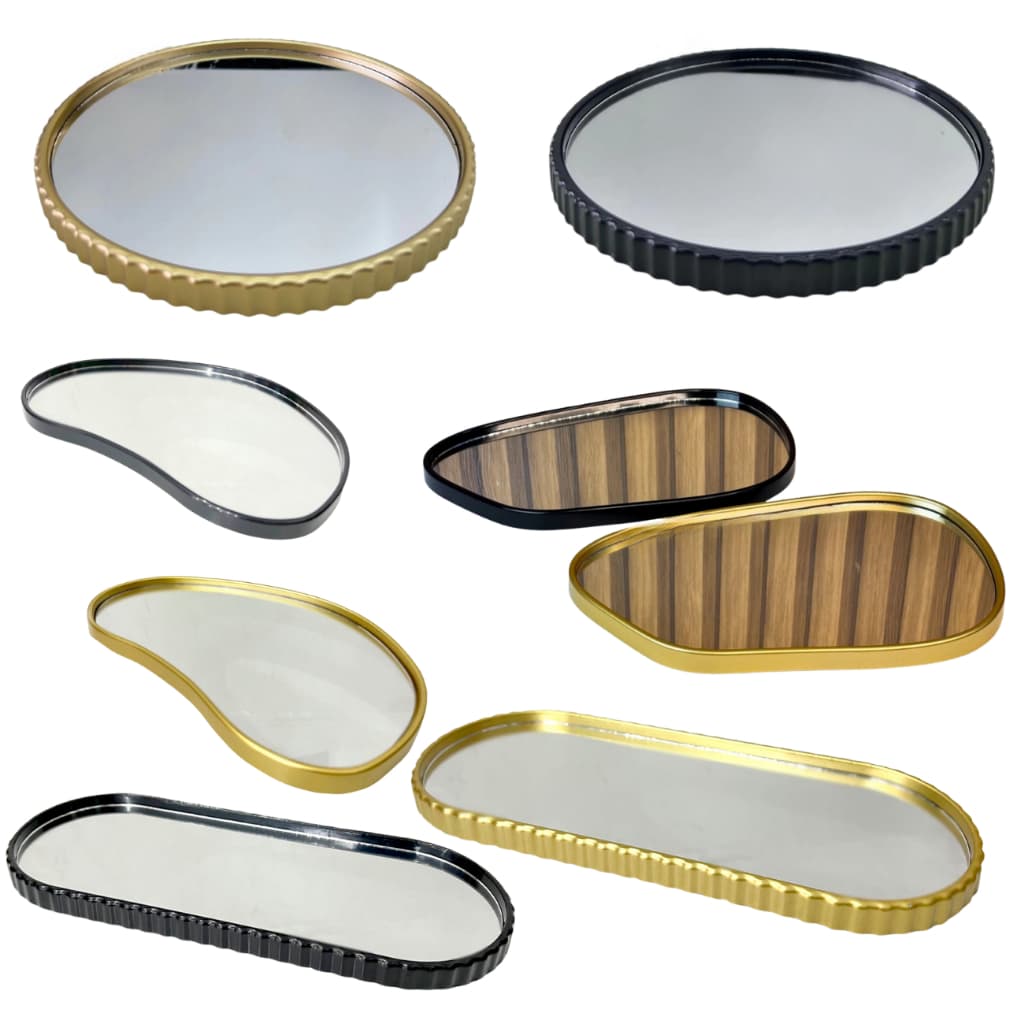 Bandeja Espelhada Decorativa 2 Em 1 Espelho Parede E Bancada Organizador Decoração Enfeites Luxo