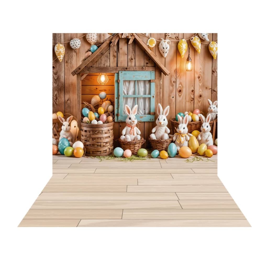 Fundo Fotográfico Páscoa Casinha Tecido 2,20m x 1,50m F1473