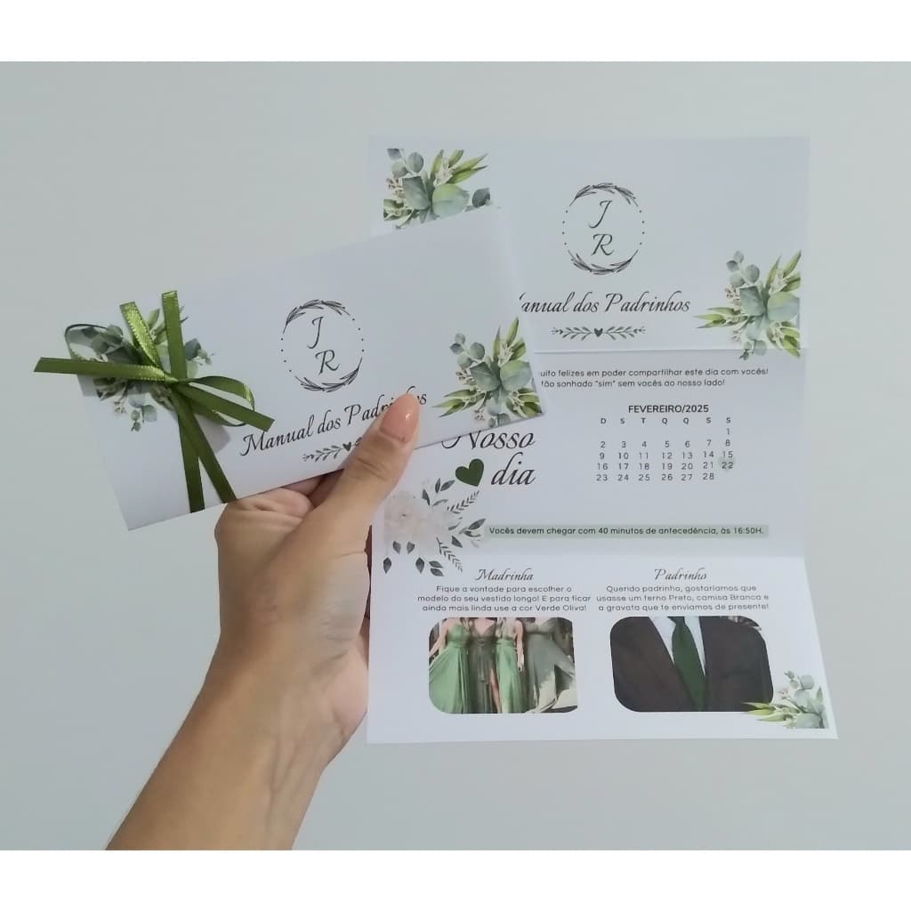 Mini Manual dos Padrinhos Várias cores