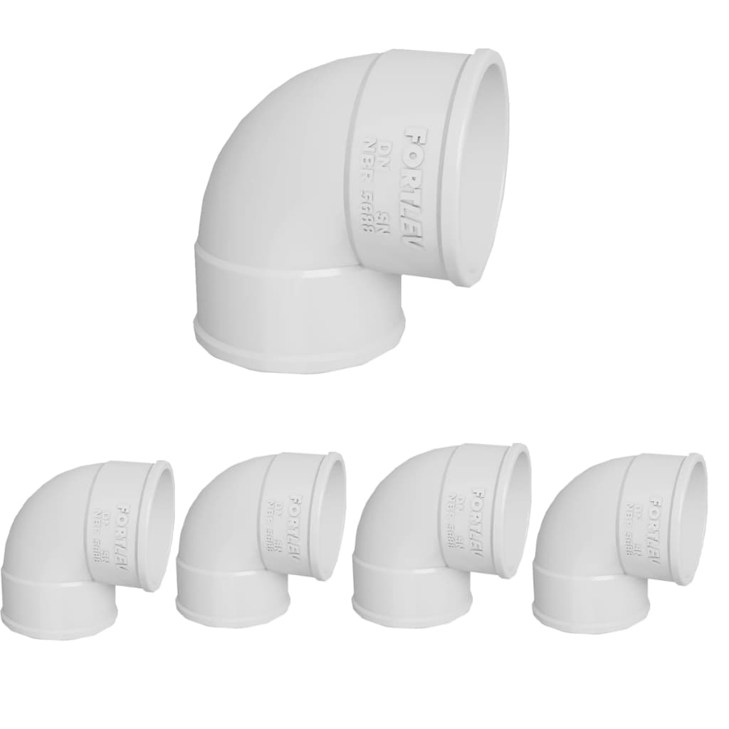Pacote 25 unid Joelho PVC 90° Para Tubo Esgoto 40mm Fortlev