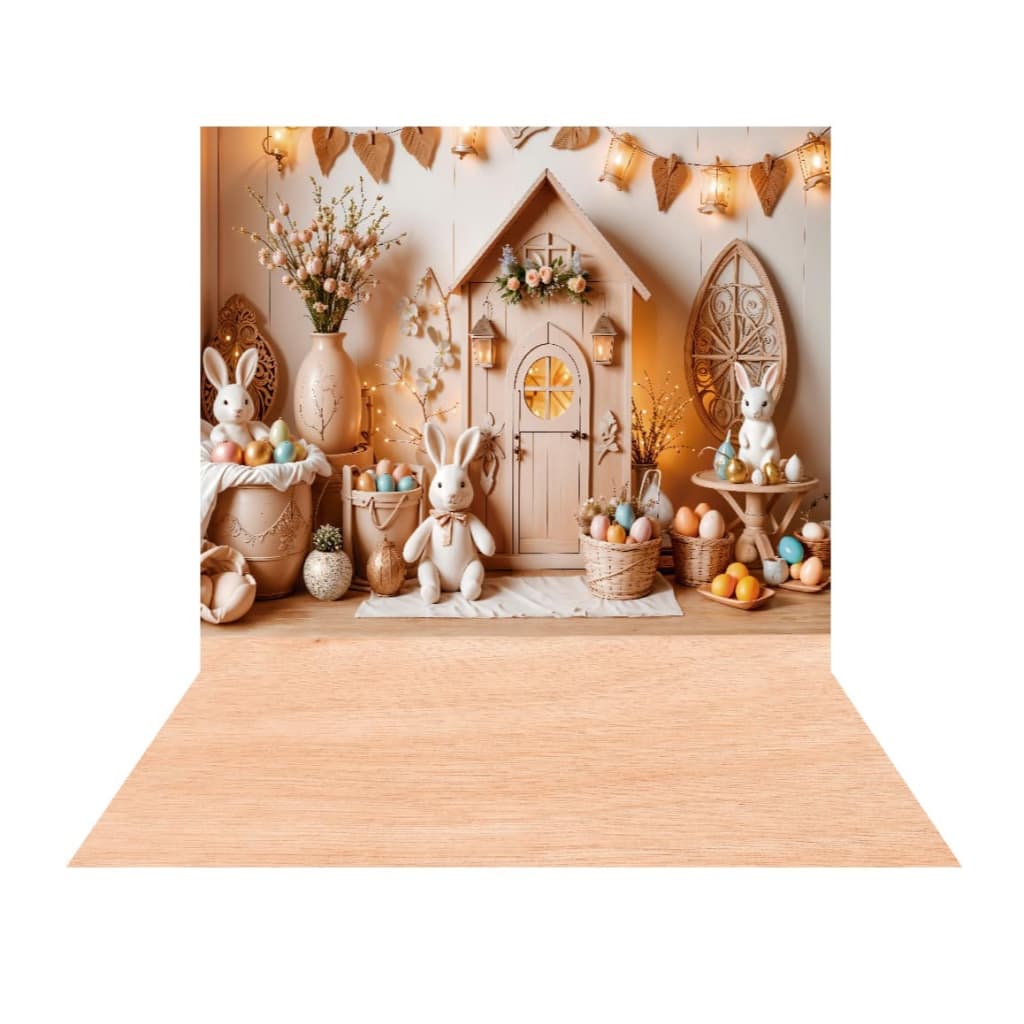 Fundo Fotográfico Páscoa Casinha Tecido 2,20m x 1,50m F1483