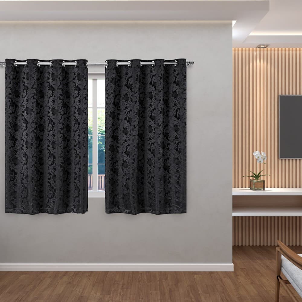 Cortina Jacquard Luxo Para Sala Quarto e Escritório 2,00 X 1,40 SEMI-BLACKOUT ENVIO IMEDIATO