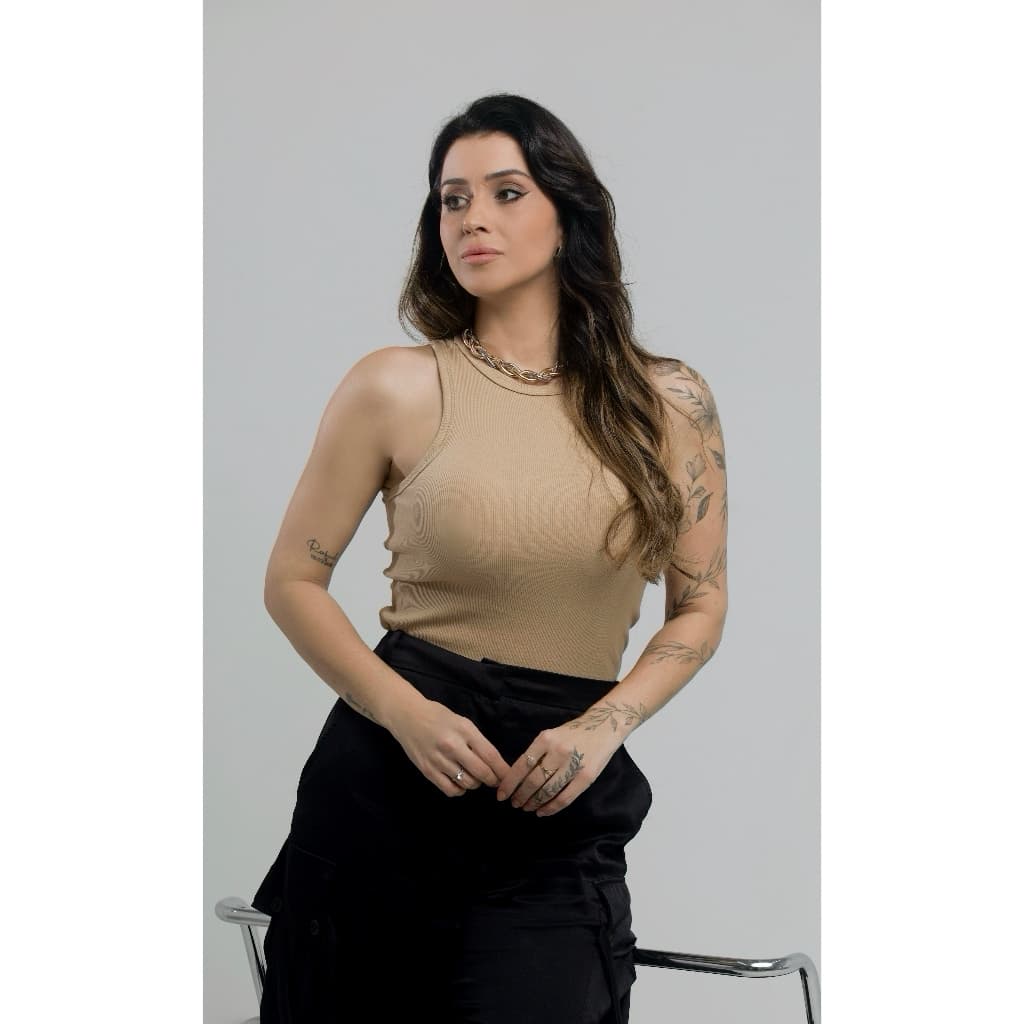 Regata Básica, Regata Canelada, Blusinha Canelada, Regata Nadadora, Regata Básica Algodão