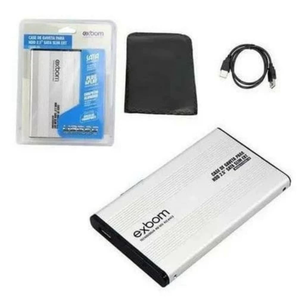 Gaveta Externa USB 2.0 Case para HD Sata 2.5 Exbom CGHD-10