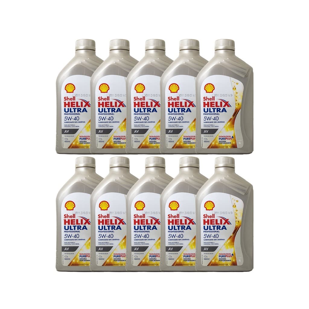 Kit 10 Shell 5w40 Ultra Professional Sintético VW502.00 / 505.00