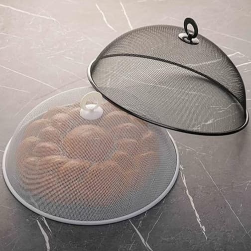 Tela Protetora De Alimentos Grande Em Metal Para Bolos Doces Pratos Rede Proteção Mosquiteiro