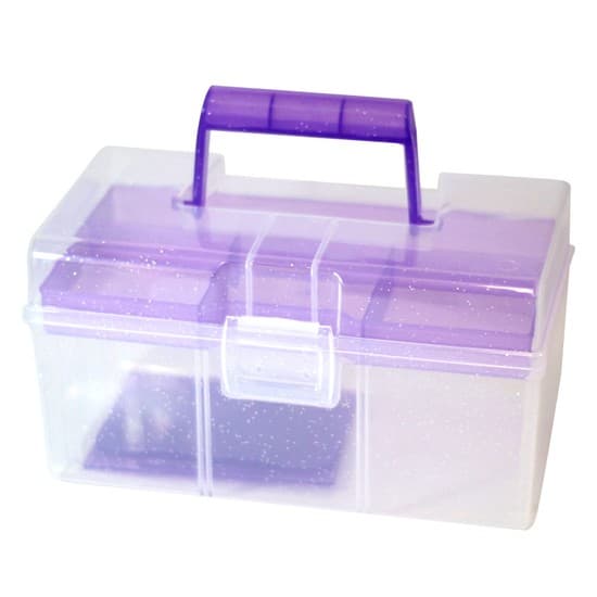 Maleta Frasqueiras Cristal 11,5X20X11 Com Divisórias Nitron Organizadora Multicolorida Multiuso Universal Utilmix