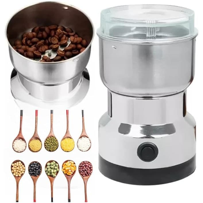 Moedor De Café Grãos E Sementes Elétrico Automático Em Aço Inox 110v