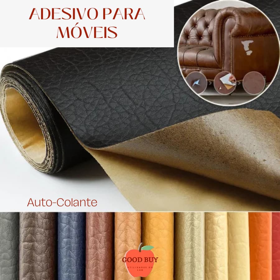 Couro Auto Adesivo para Reparo e Revestimento para Sofá Bolsa Carro parede cadeira moveis
