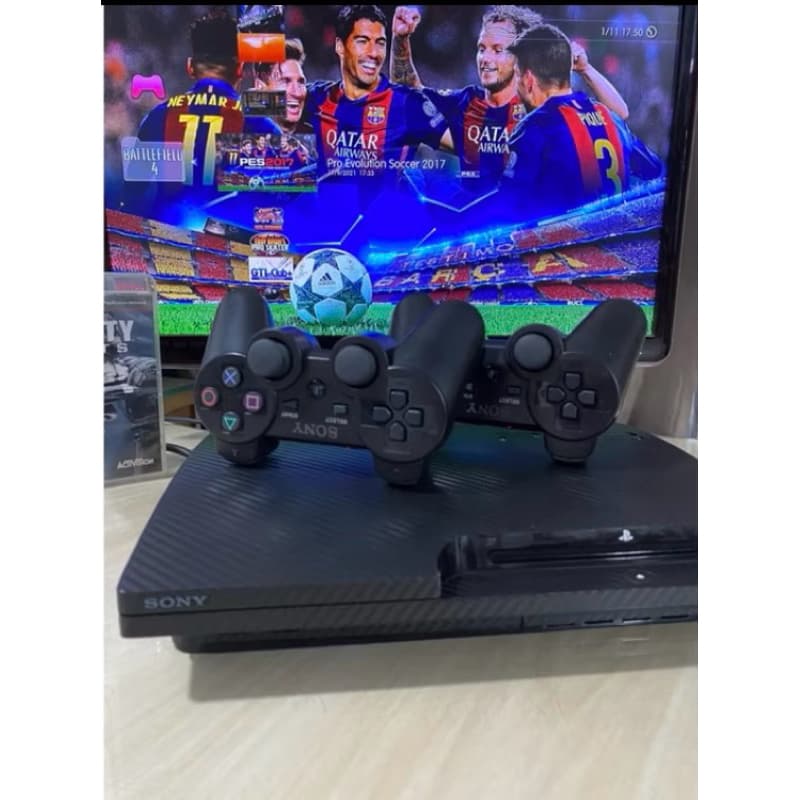 Ps3 Super slim ou Slim + 2 Controles e Cabos + de 3 mil Jogos