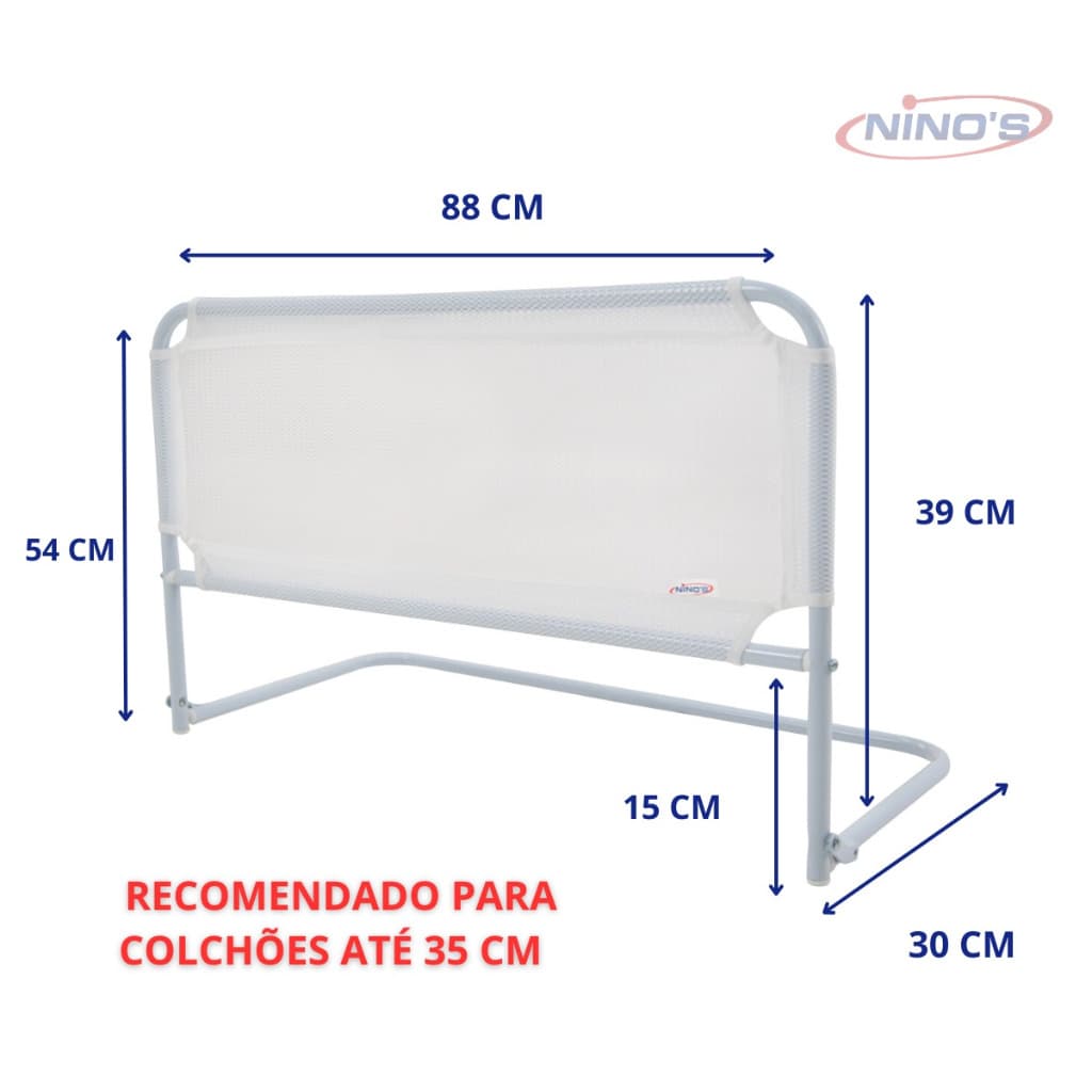 GRADE DE CAMA BOX BRANCA NINOS