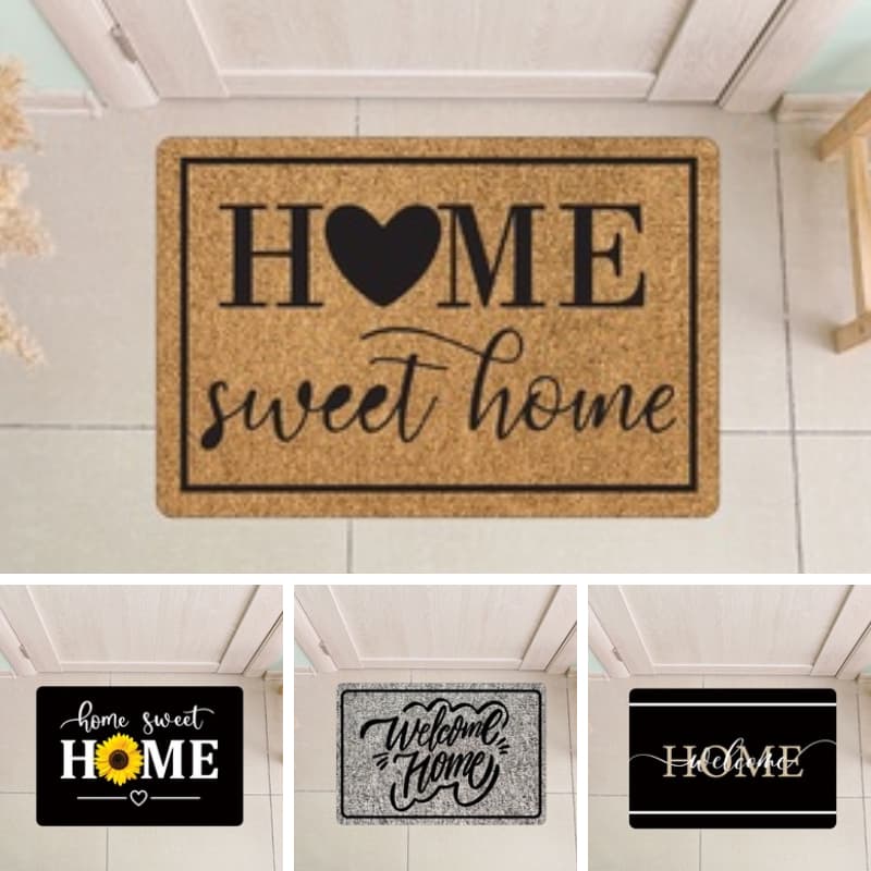 Tapete Capacho Emborrachado de Porta Bem Vindo Estampado 34x58 - Várias Estampas