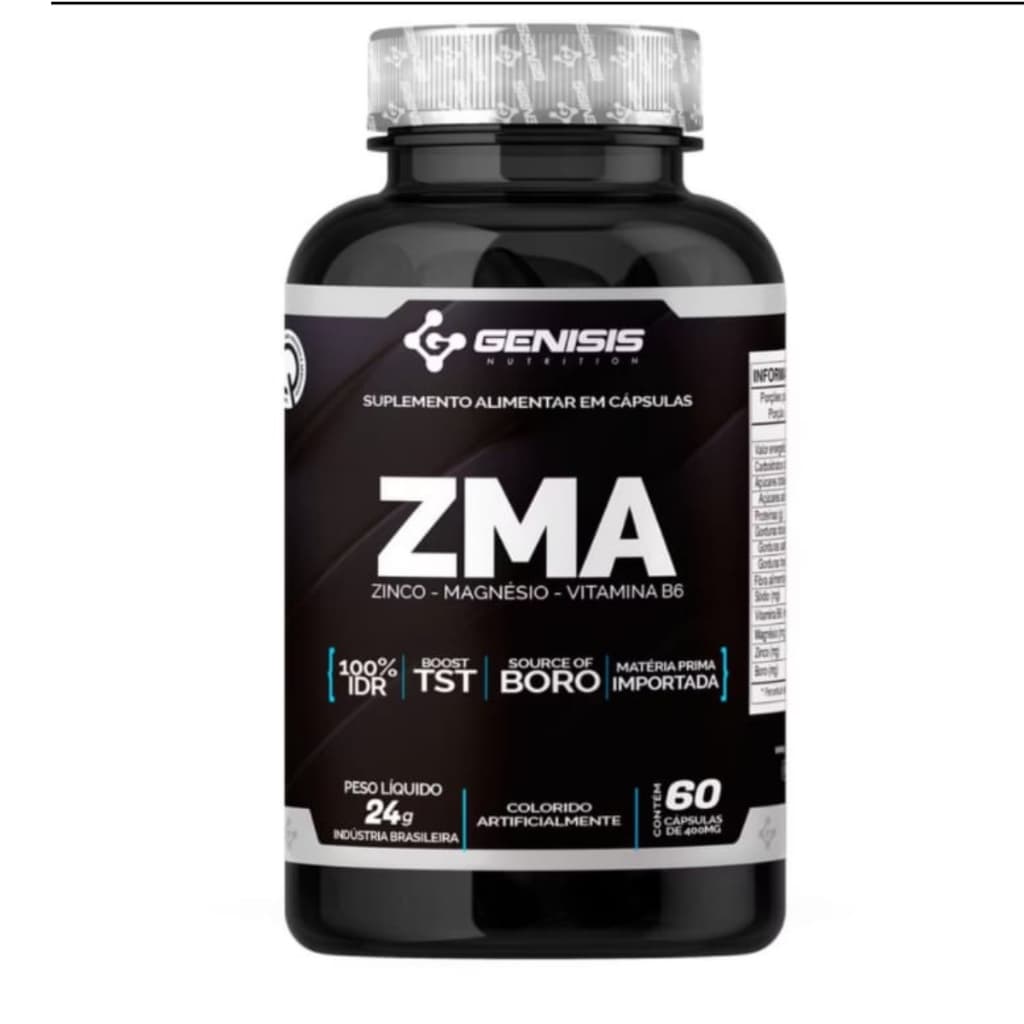 ZMA + Zinco Magnésio Boro Vitamina B6 60 Cápsulas Suplemento Fitness Imunidade