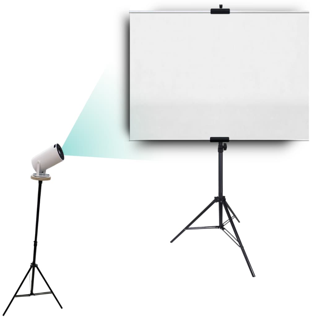 Tela 70" Com Tripé e Suporte Com Velcros Para Projetor Ajustável