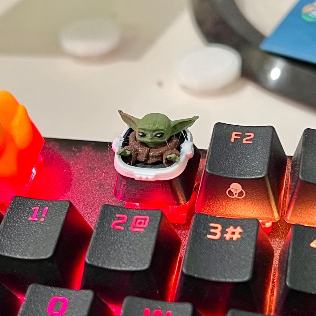 Keycap Tecla Baby Yoda Star Wars Teclado Mecânico Impressão 3D