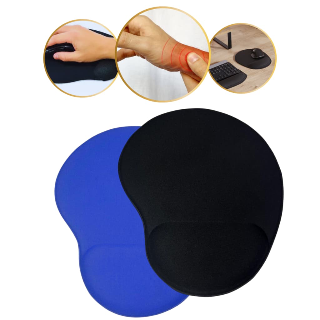 Kit 2x Mousepad Ergonômico Gamer Com Apoio De Punho Pulso Mouse Pad Ergonomico Confortável