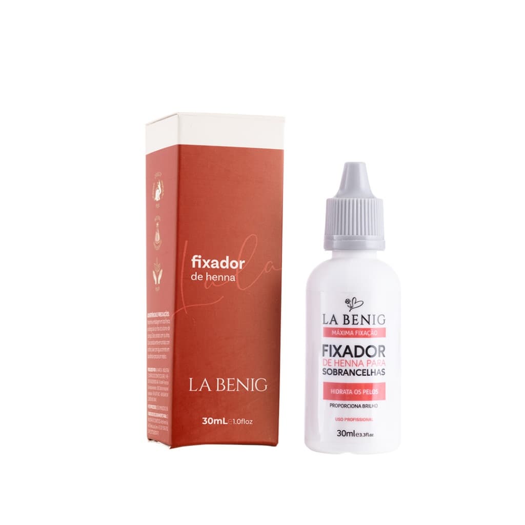 Fixador Henna Sobrancelhas La Benig 30mL Máxima Fixação promoção