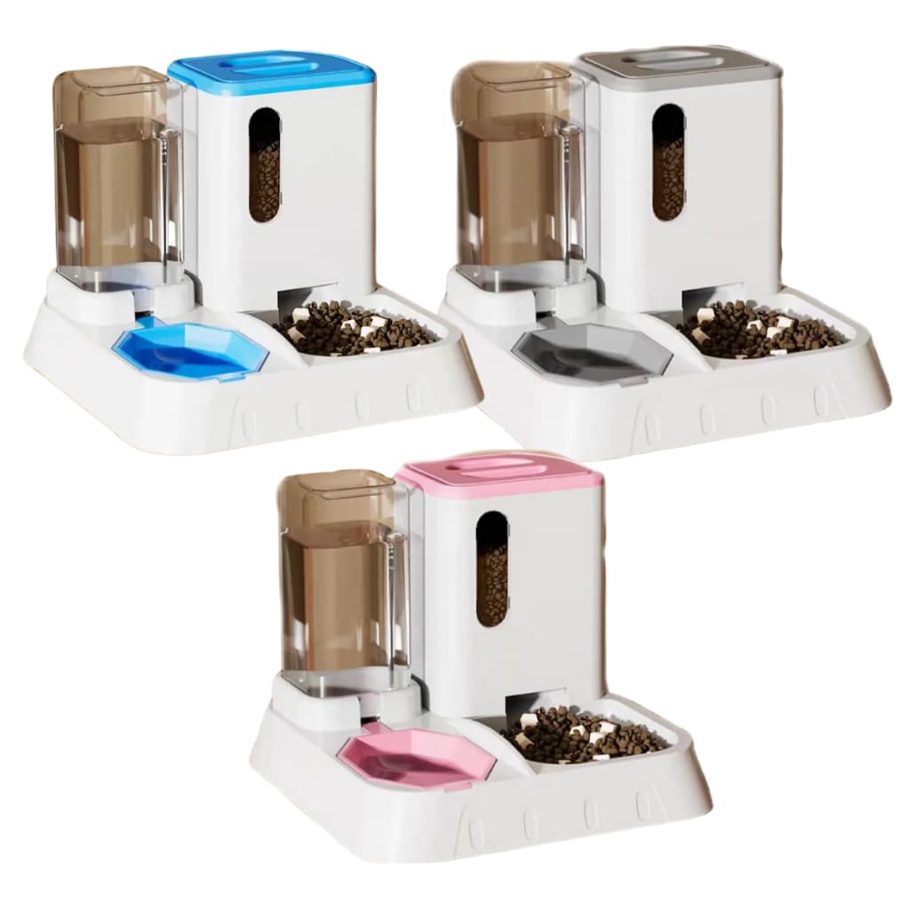 Bebedouro Com Comedouro Alimentador Automático Gravidade Pet Cães e Gatos