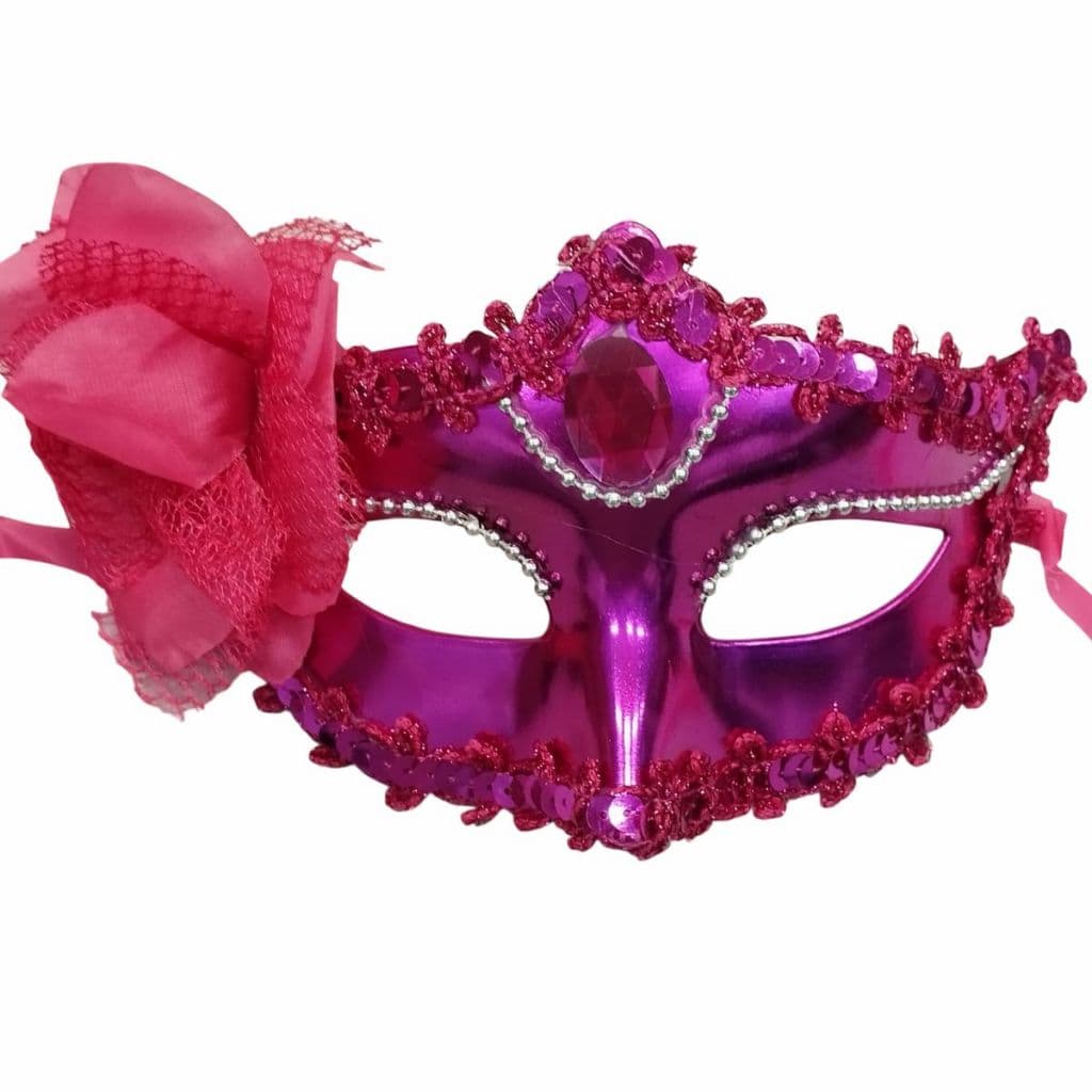 MASCARA CARNAVAL VENEZA FLOR LATERAL