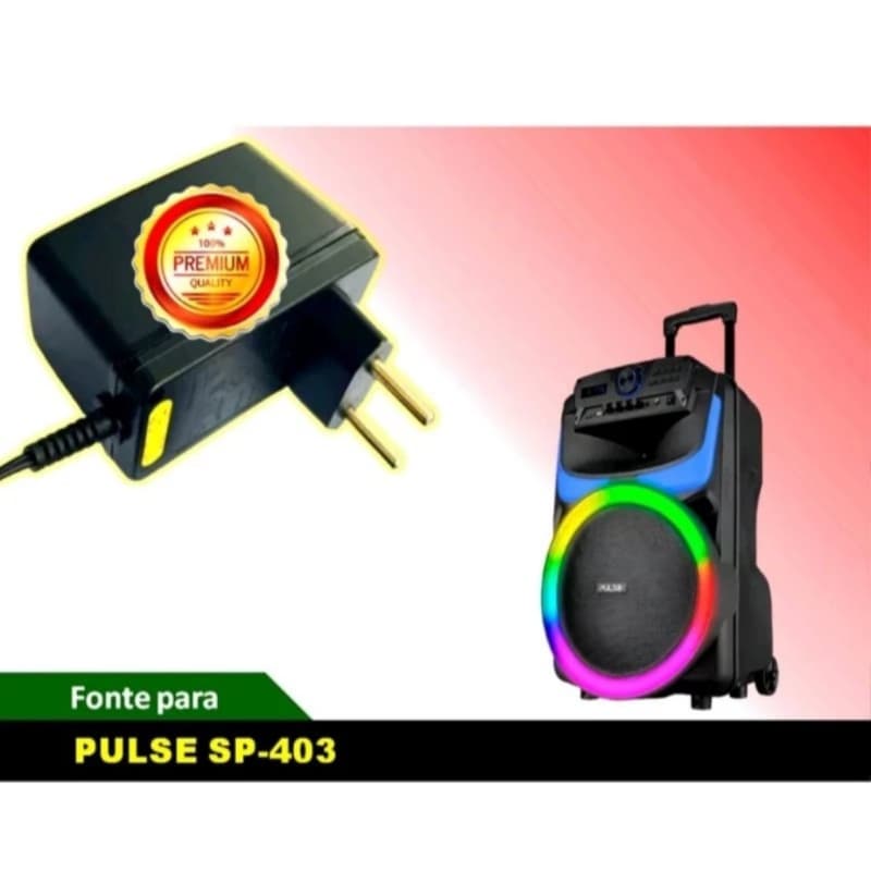 Fonte Carregador Caixa de Som Pulse Sp 403 BIVOLT 9v 2a