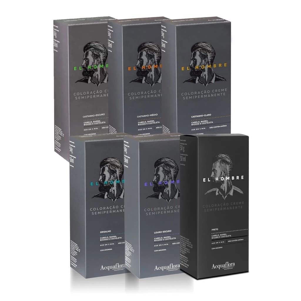 Tonalizante Masculino Acquaflora El Hombre Cabelo,barba,bigode E Costeleta