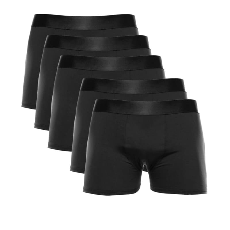 4 Cuecas Preta Boxer Microfibra Conforto Cueca Box ESTIMA FENIX