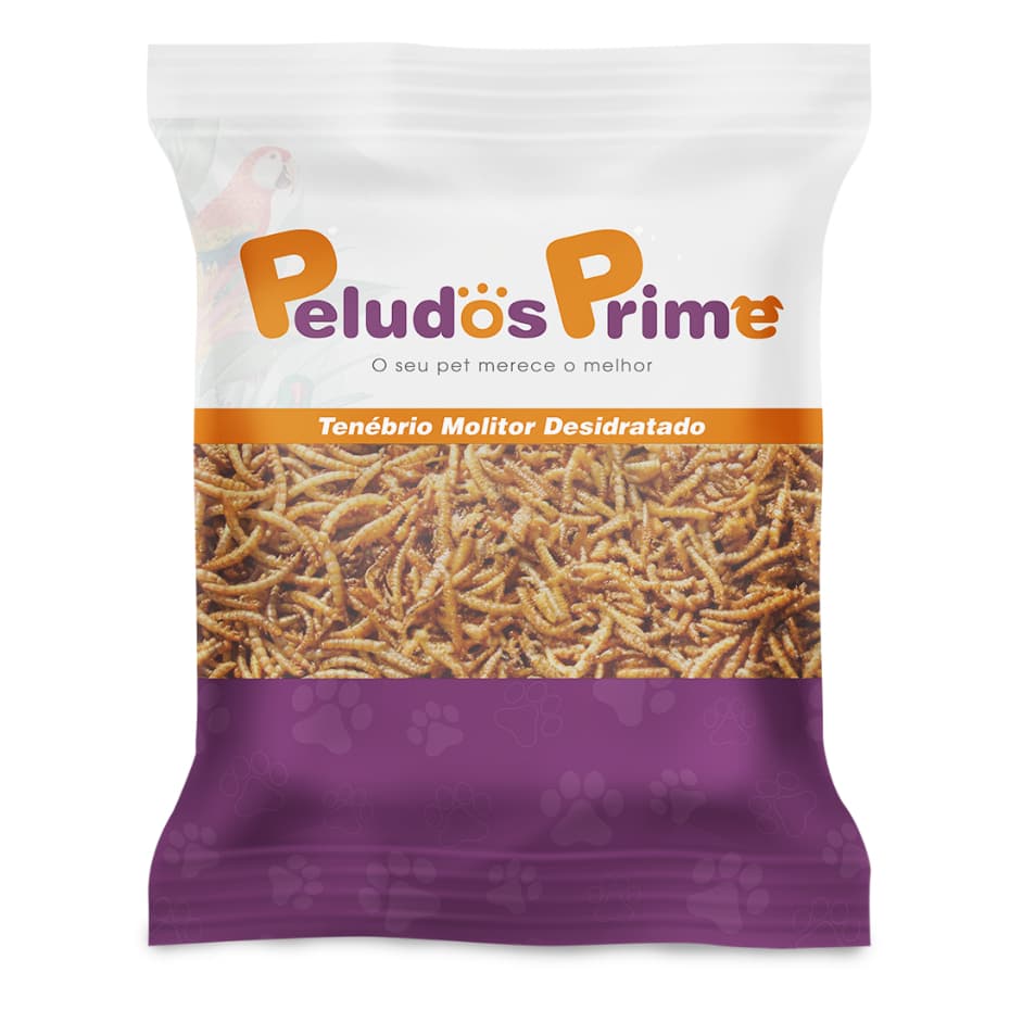 Larvas De Tenébrio Comum Desidratada - Pequeno - 500g