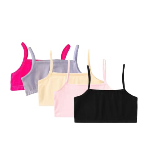 kit com 5 top infantil juvenil algodao confortavel escolar