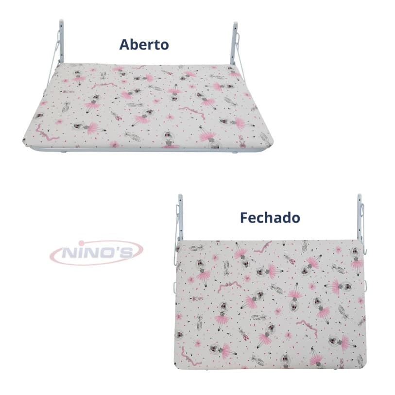 Trocador De Bebê Dobrável Ninos  Acolchoado Bailarina