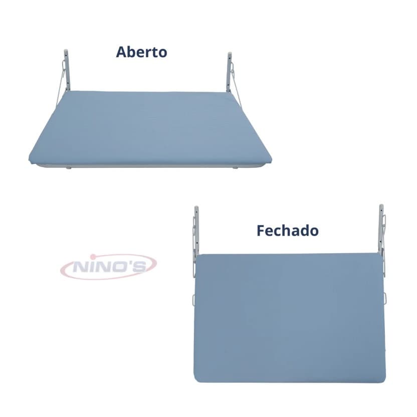 Trocador De Bebê Dobrável Ninos  Acolchoado Azul