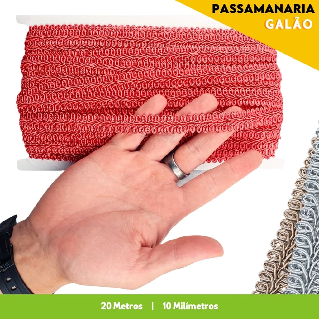 Passamanaria - Fita Galão 10mm - Rolo Com 20 Metros Várias Cores - 91 - NL
