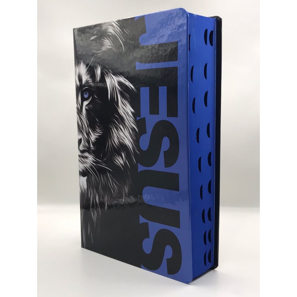 Bíblia Sagrada Tamanho Grande com Harpa Palavras de Jesus em Vermelho Capa Dura Jesus Azul