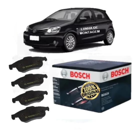 Pastilhas Freio Dianteira Bosch Toyota Etios 1.3 / 1.5 2013 EM DIANTE