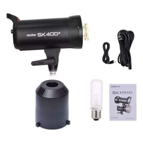 Flash De Estúdio Tocha Estroboscópica Godox Sk400 II