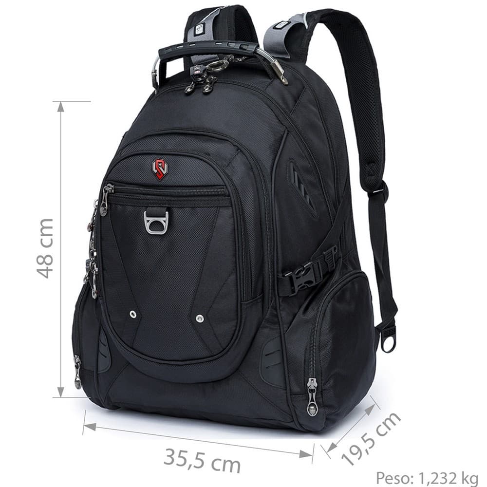 Mochila Swissport Executiva Cadeado Reforçada Masculino