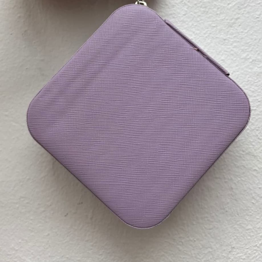 KIT5-18 Caixa De Joias Portátil Organizador Expositor De Jóias Viagem Caixas Botão Armazenamento Em Couro Com Zíper