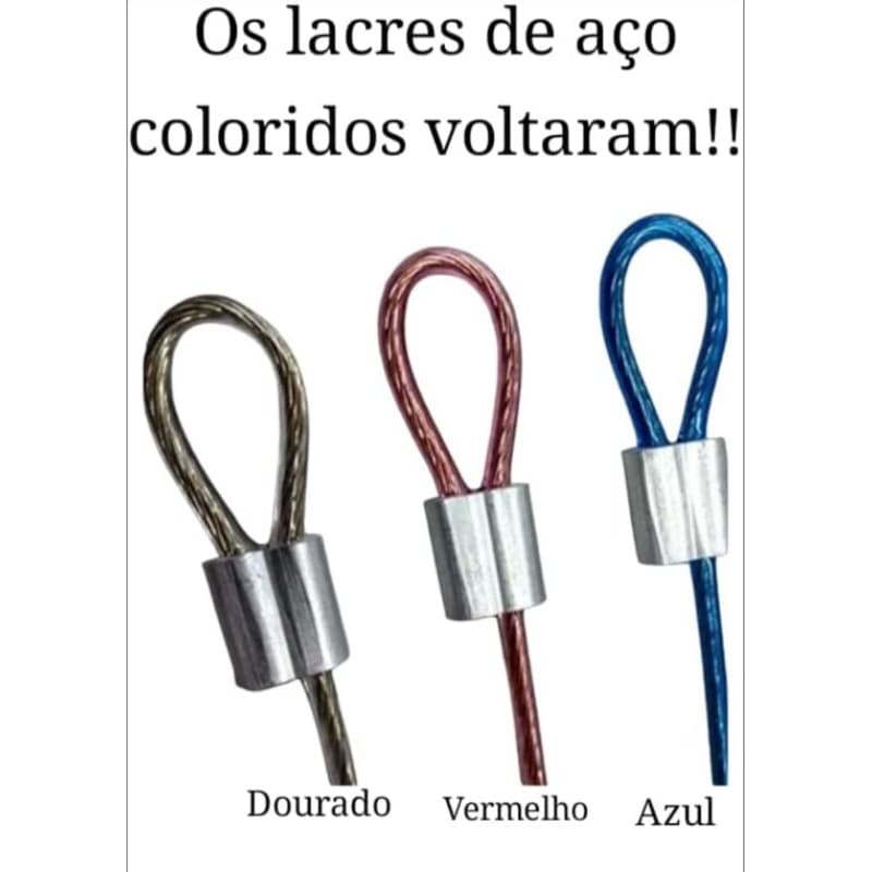 Lacre de aço COLORIDOS para malas de viagens nacionais e internacionais lacre forte e resistente