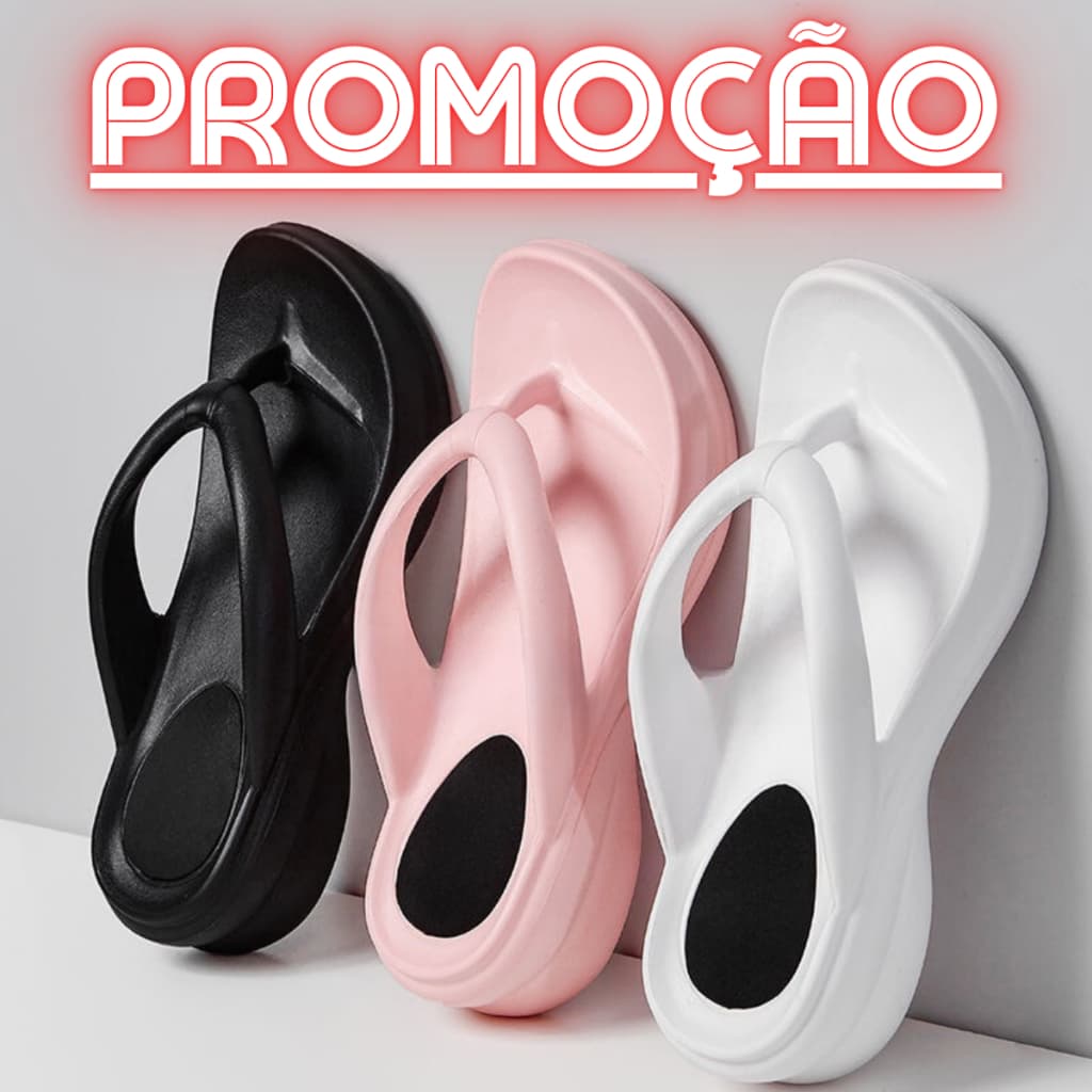 Chinelo Feminino Tamanco Idoso Ortopédico Macio Esporão Massageador Leve e Confotável