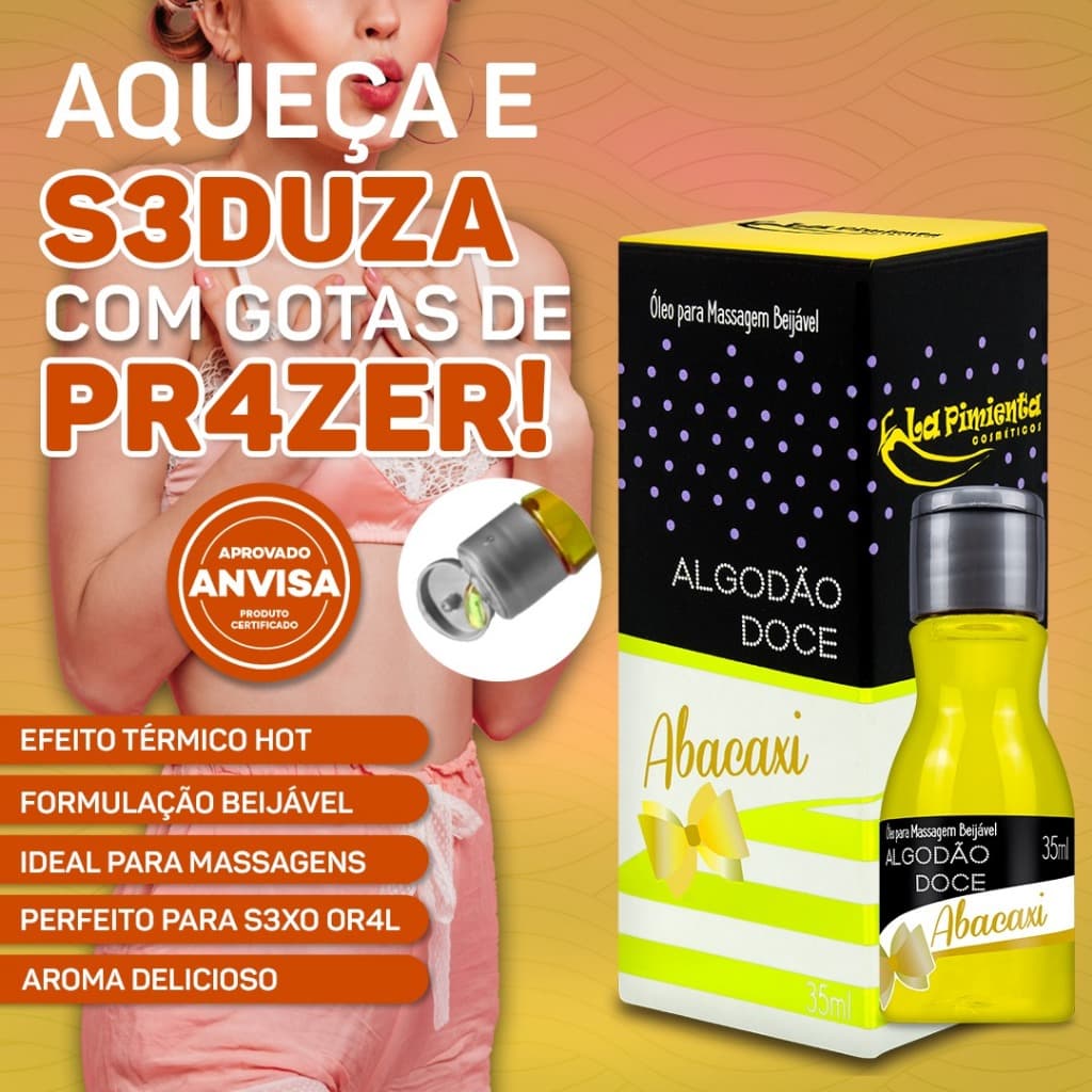ÓLEO BEIJÁVEL 35ML BEIJO IRRESISTÍVEL NO ESTILO CHUP CHUP