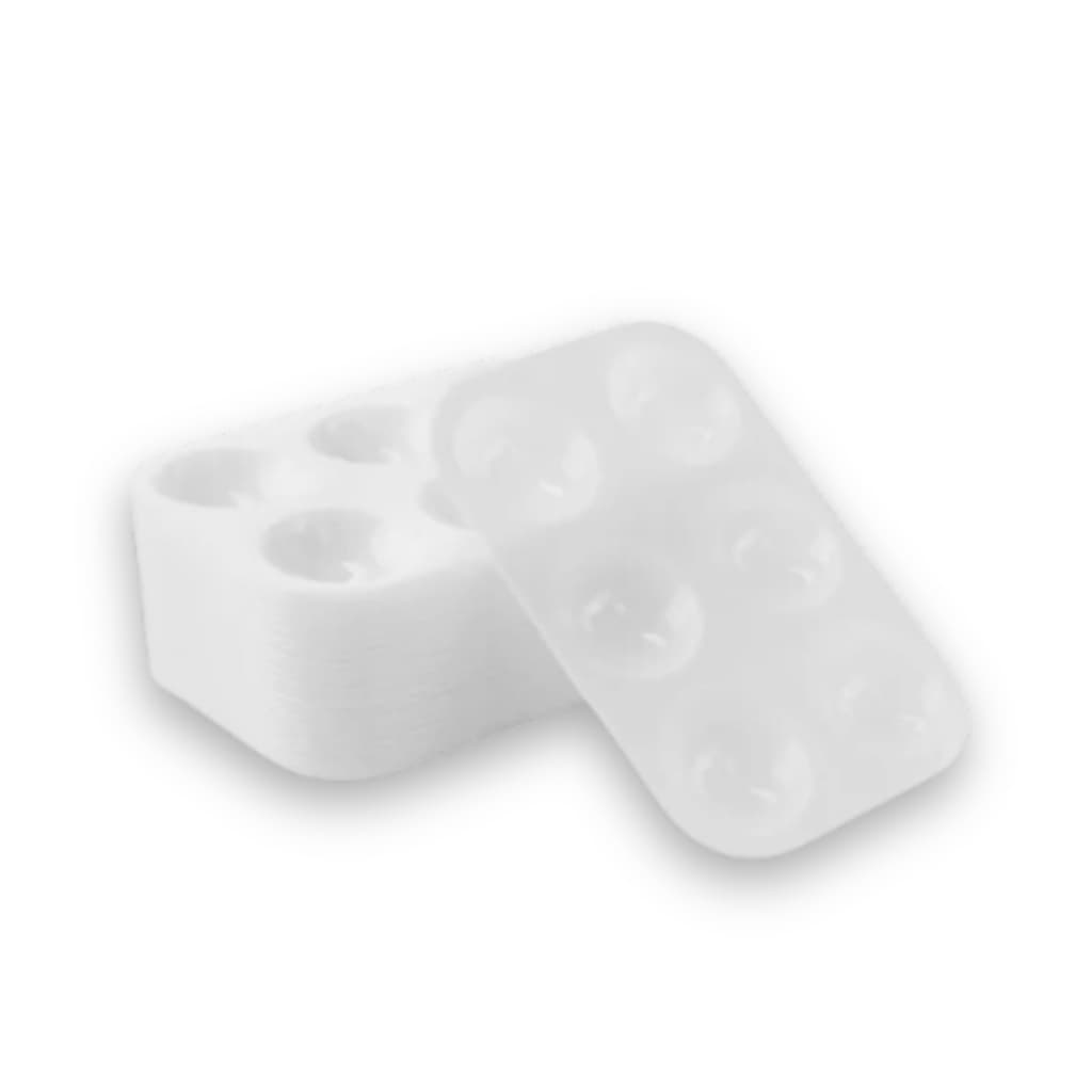 Paletas de Pintura Godê 6 Cavidades Branca c/1-3-6 (Ideal para pintura...)