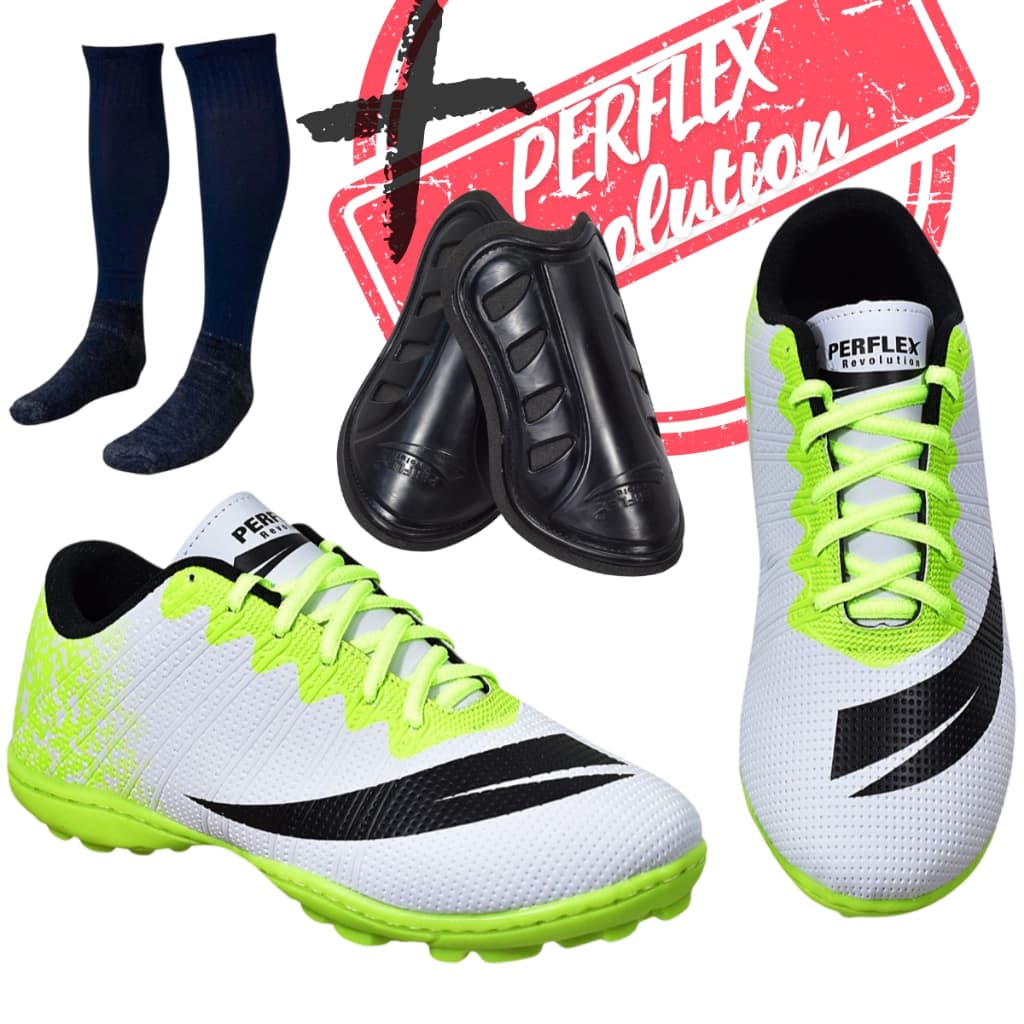 Chuteira Society Adulto E INFANTIL Com MEIÃO e CANELEIRA Colada e Costurada  Promoção