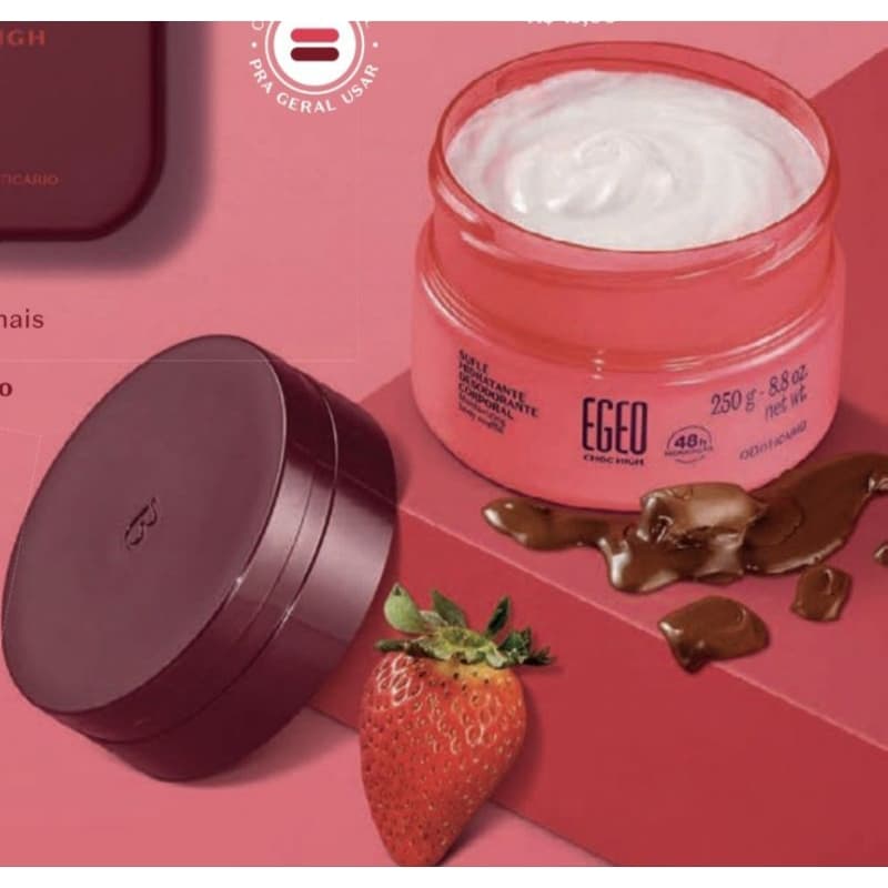 Suflê desodorante hidratante corporal choc high, 250 g.