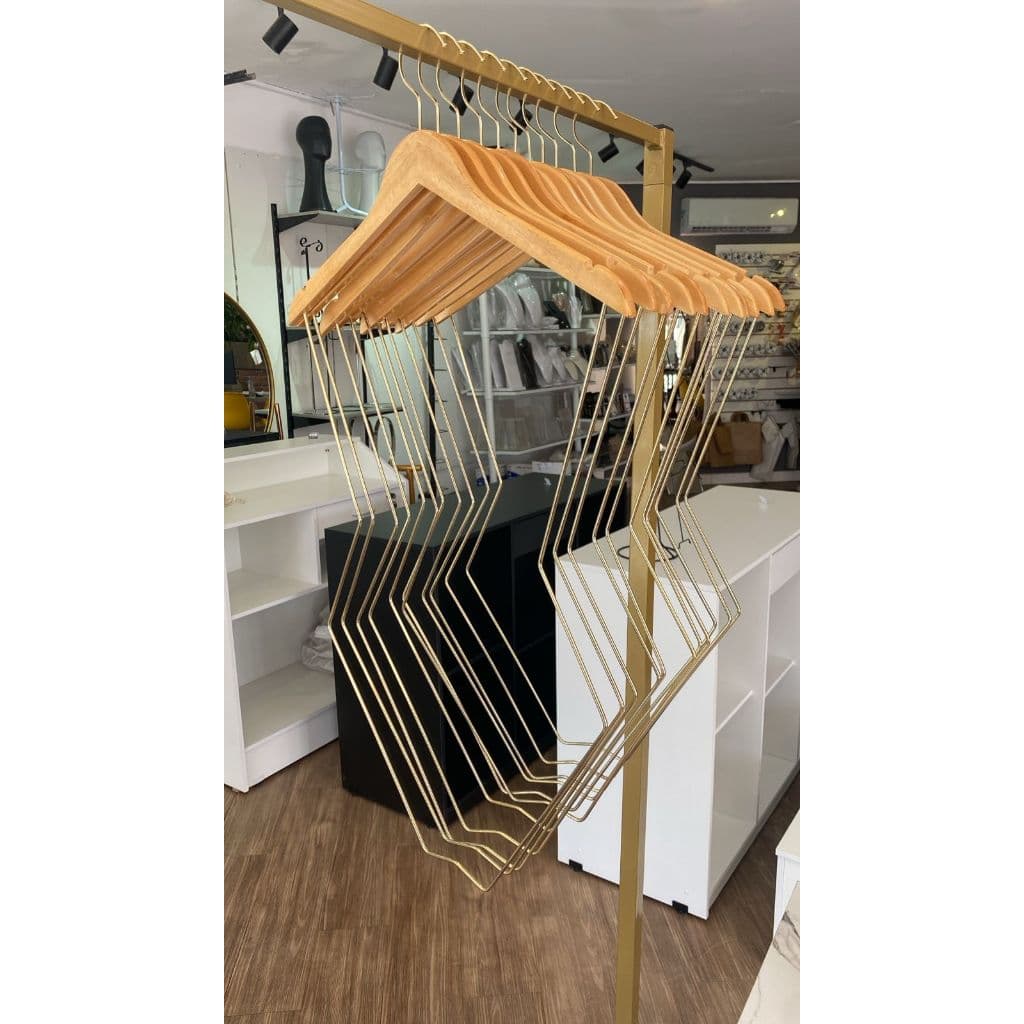 Cabide Silhueta Colan Adulto Madeira 1 unid