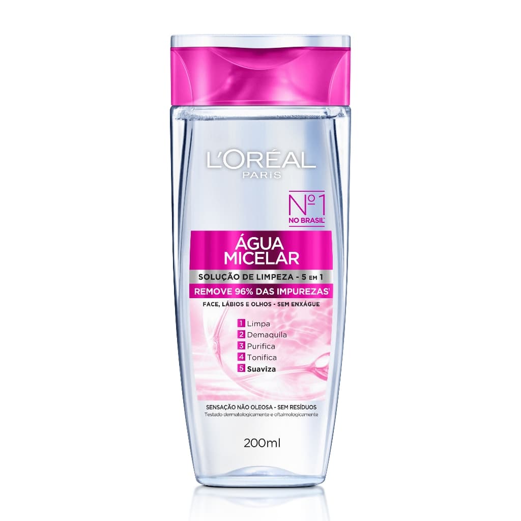Água Micelar Loreal Paris Solução de Limpeza 5 em 1 - 200ml