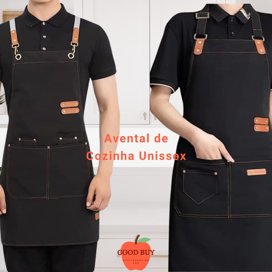 Avental De Cozinha Luxo Da Moda Para Churrasco Mulheres Homens Chefe Lona Unissex