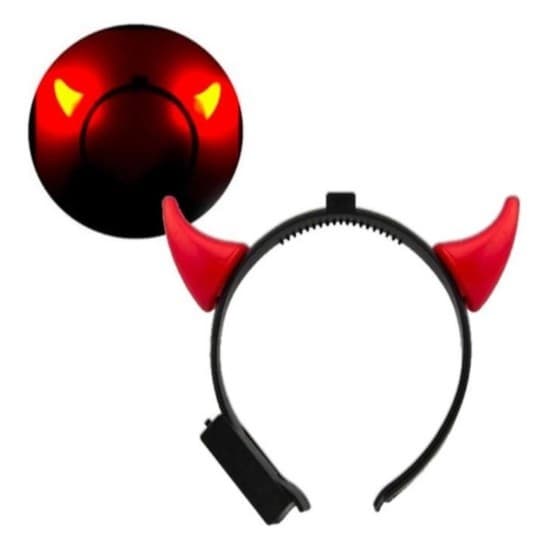 Tiara Diabinha com Luz Festas Fantasia Halloween Carnaval Envio Rápido