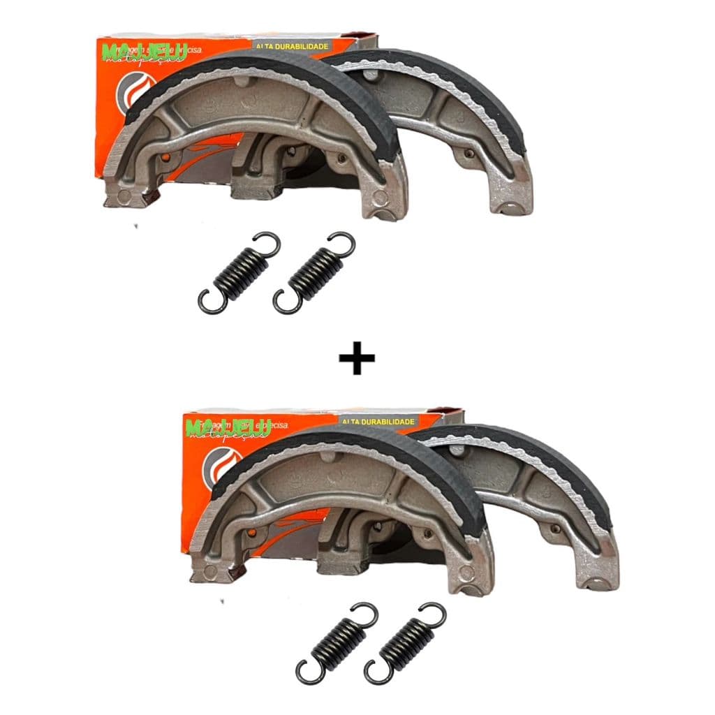 PAR PATIM LONA DE FREIO *STD* POP 100 POP 110I TODAS TRASEIRO + DIANTEIRO + MOLAS FIREBREQ